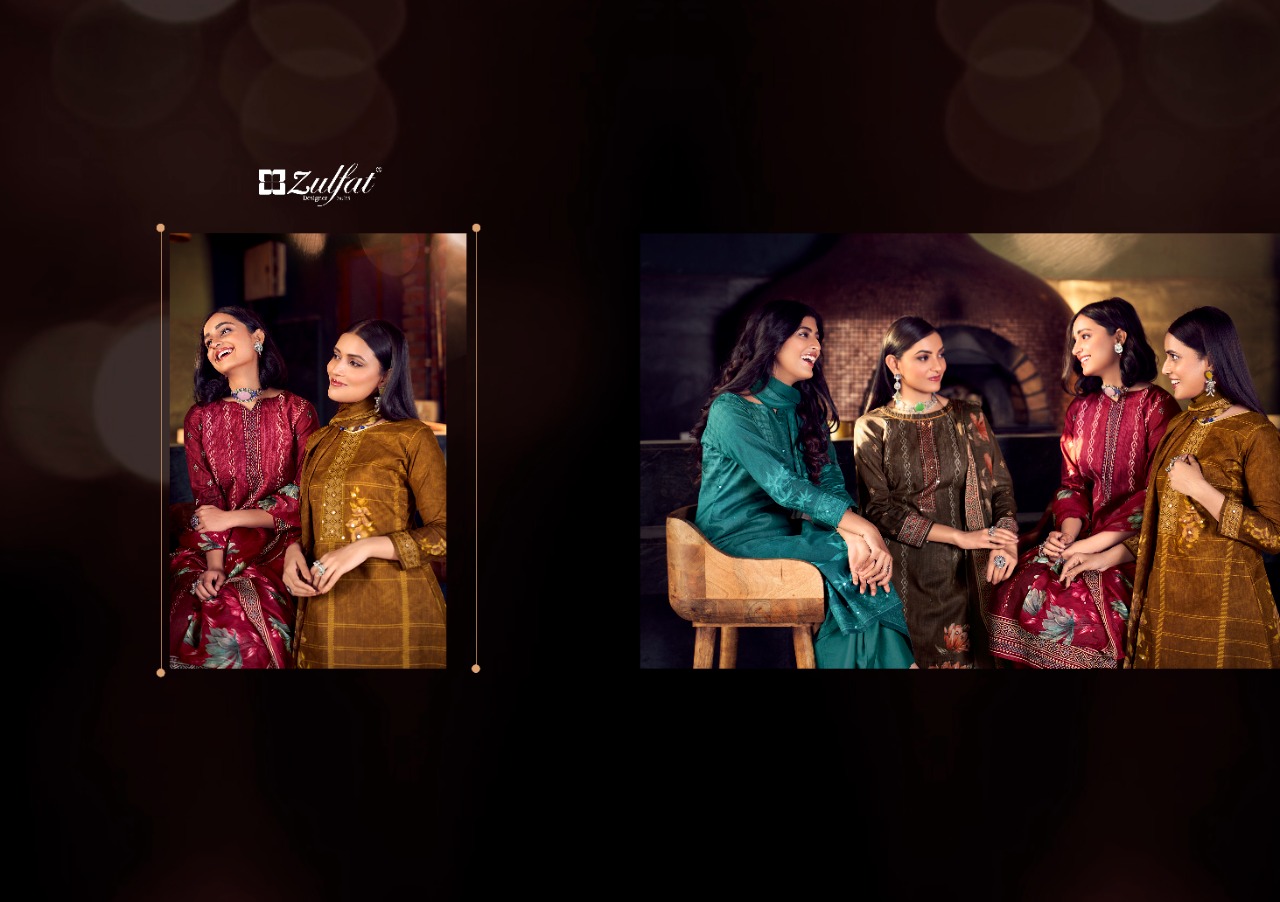 zulfat designer suit sandhya cotton elegant salwar suit catalog