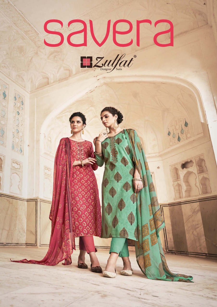 zulfat designer suit savera rayon attrective print salwar suit catalog