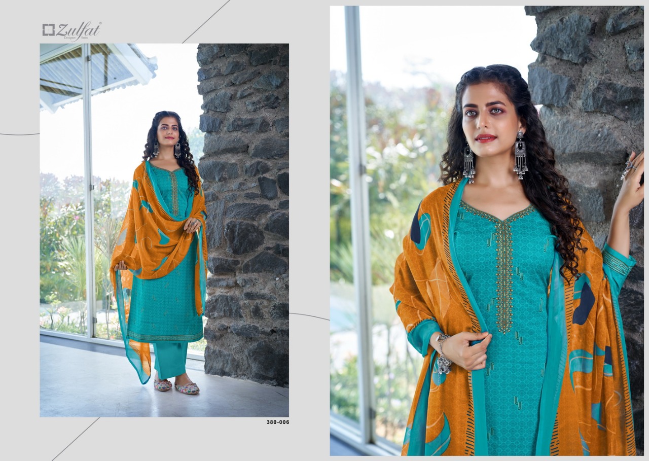 zulfat designer suit shanaya  cotton attrective print salwar suit catalog