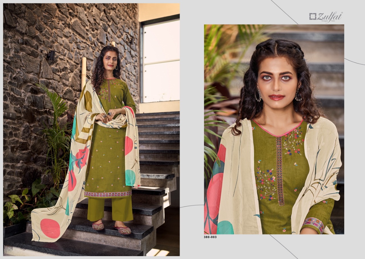 zulfat designer suit shanaya  cotton attrective print salwar suit catalog