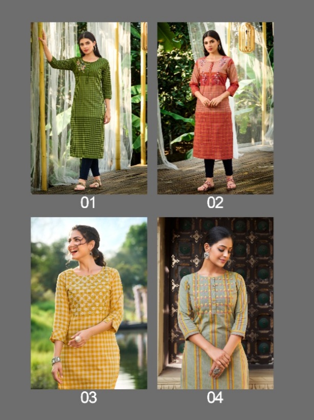 100 miles kritika cotton gorgeous look kurti catalog