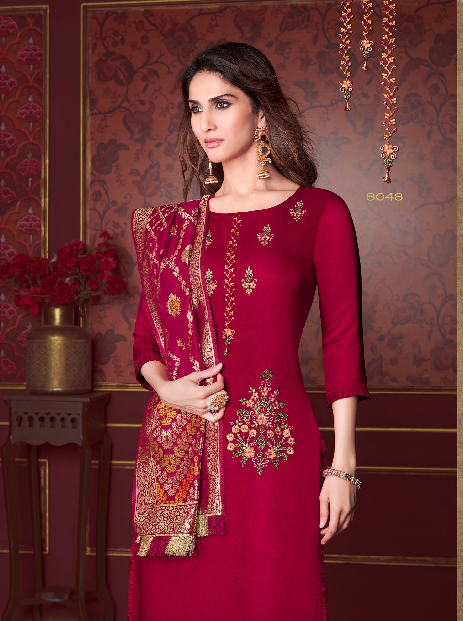 lily and lali modal silk viscose new and modern style top with bottom and dupatta catalog