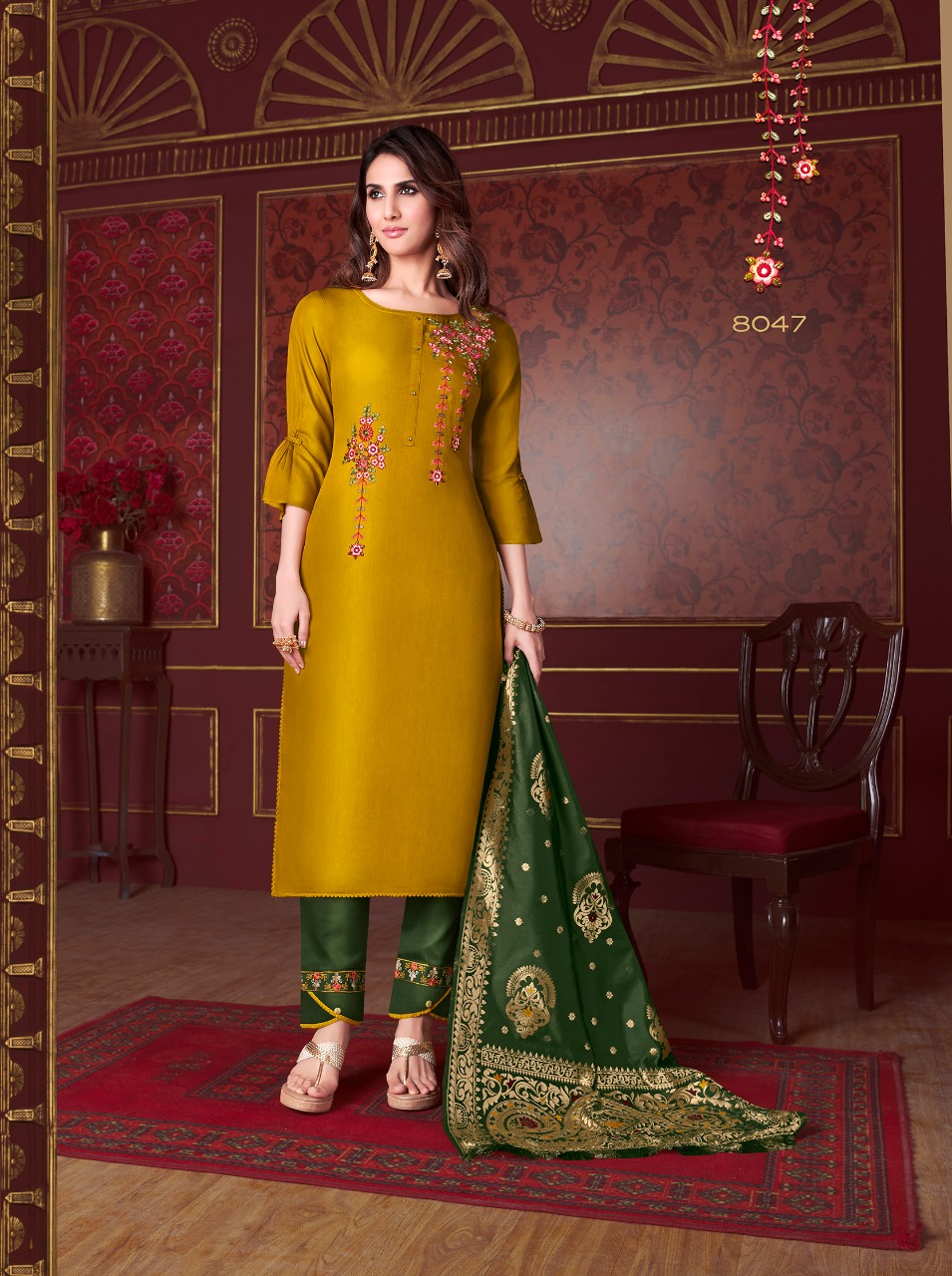 lily and lali modal silk viscose new and modern style top with bottom and dupatta catalog