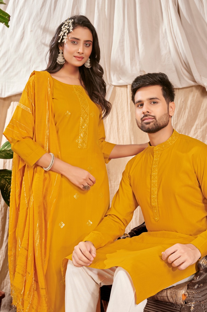 Banwery Fashion  Royal Couple V 10 innovative look Royal couple combo of Kurta with Payjama and Kurti with Pants and Dupatta catalog