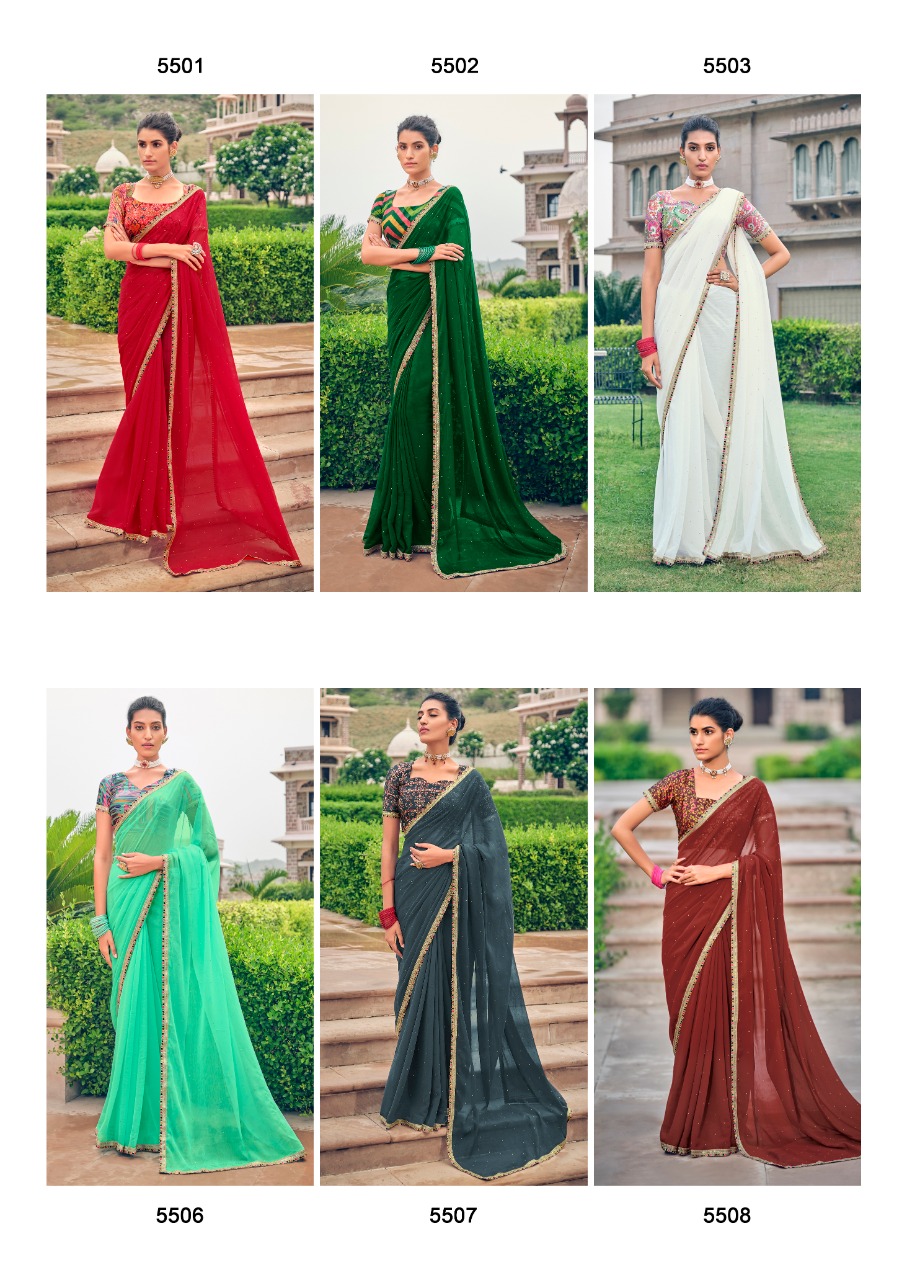 lt saree gunjan chiffon graceful look saree catalog