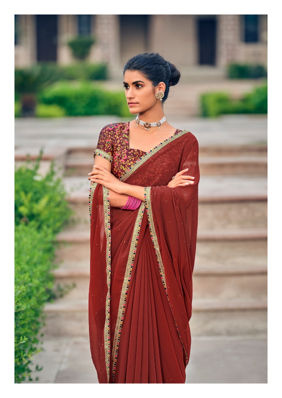 lt saree gunjan chiffon graceful look saree catalog