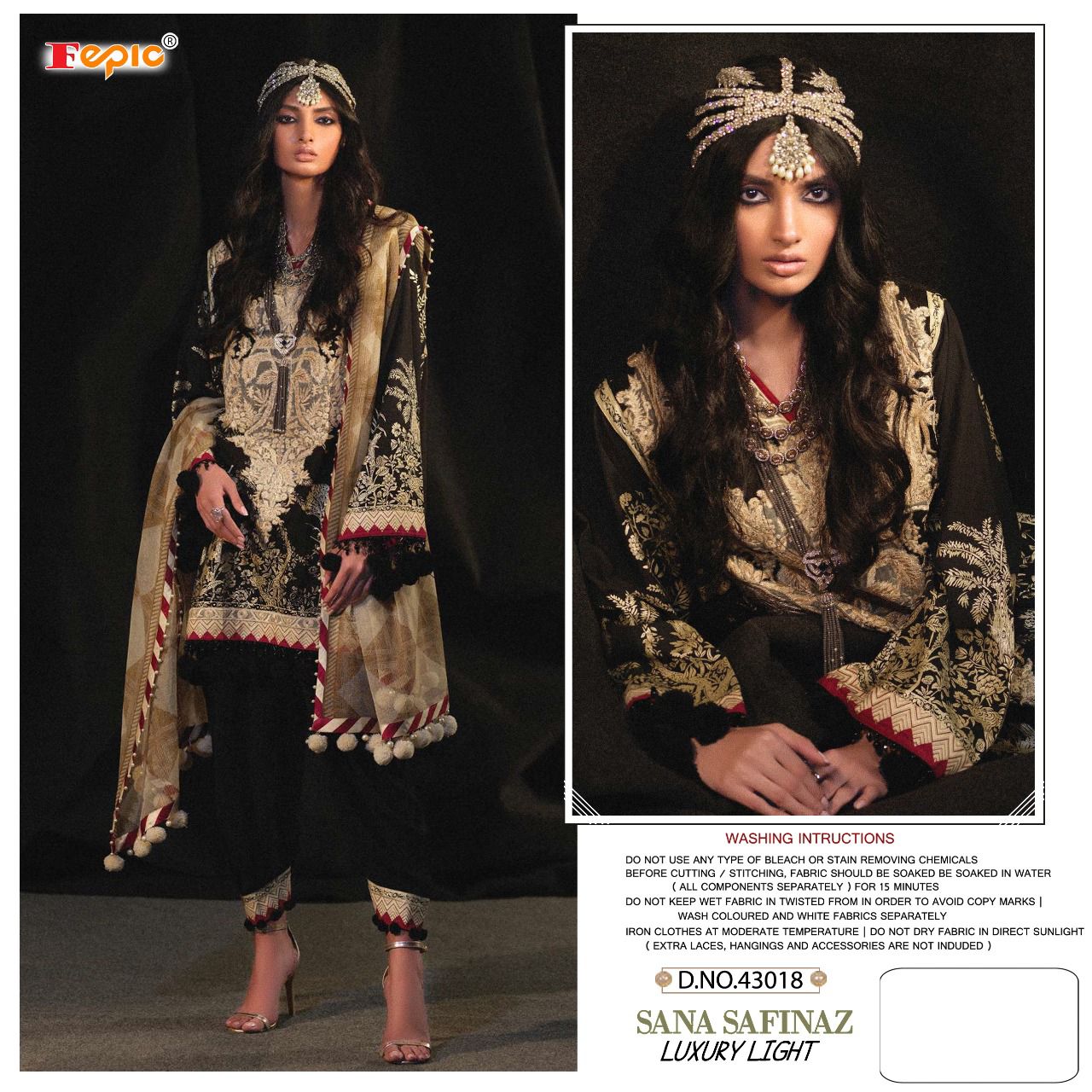 fepic rosemeen sana safinaz luxury light cotton regal look salwar suit catalog