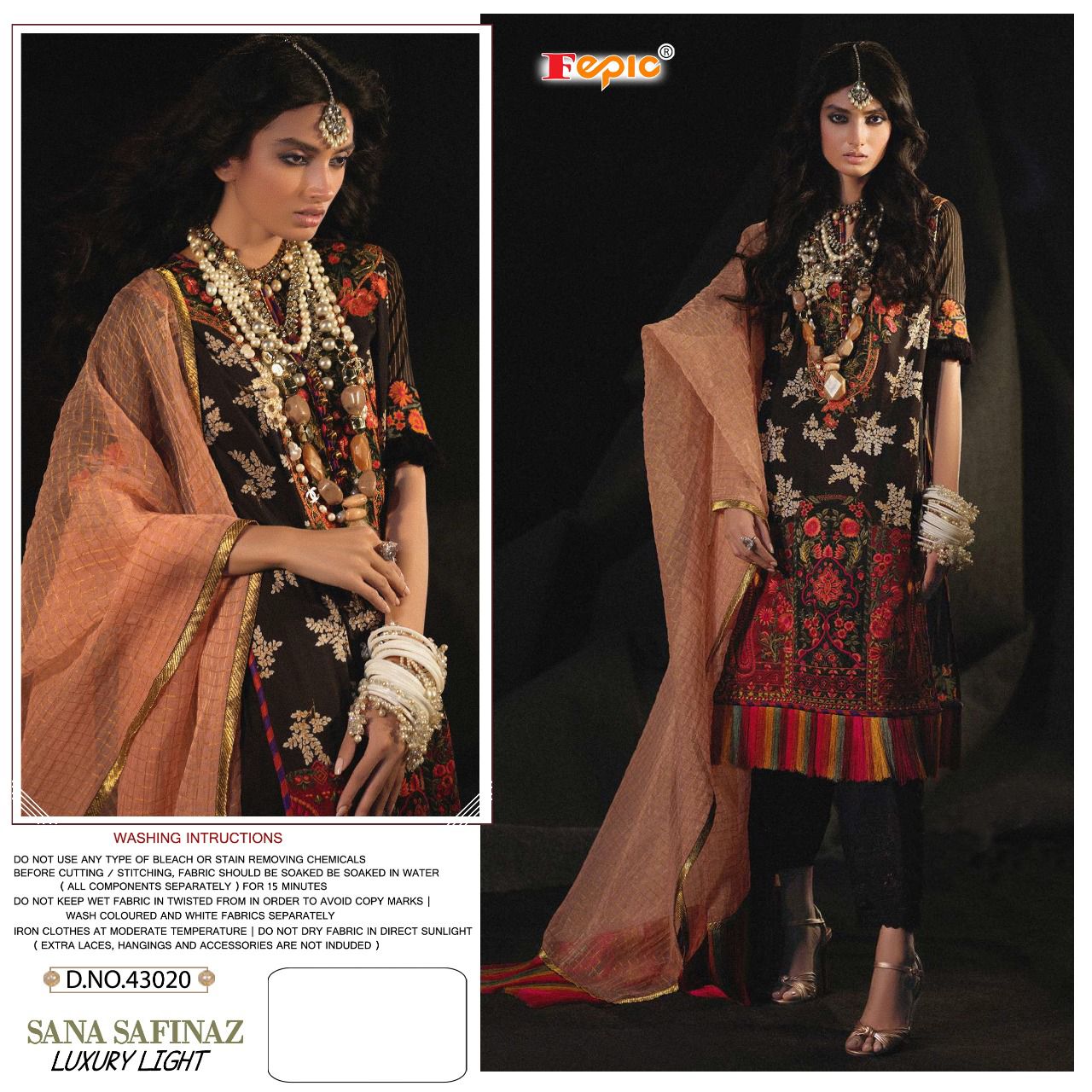 fepic rosemeen sana safinaz luxury light cotton regal look salwar suit catalog