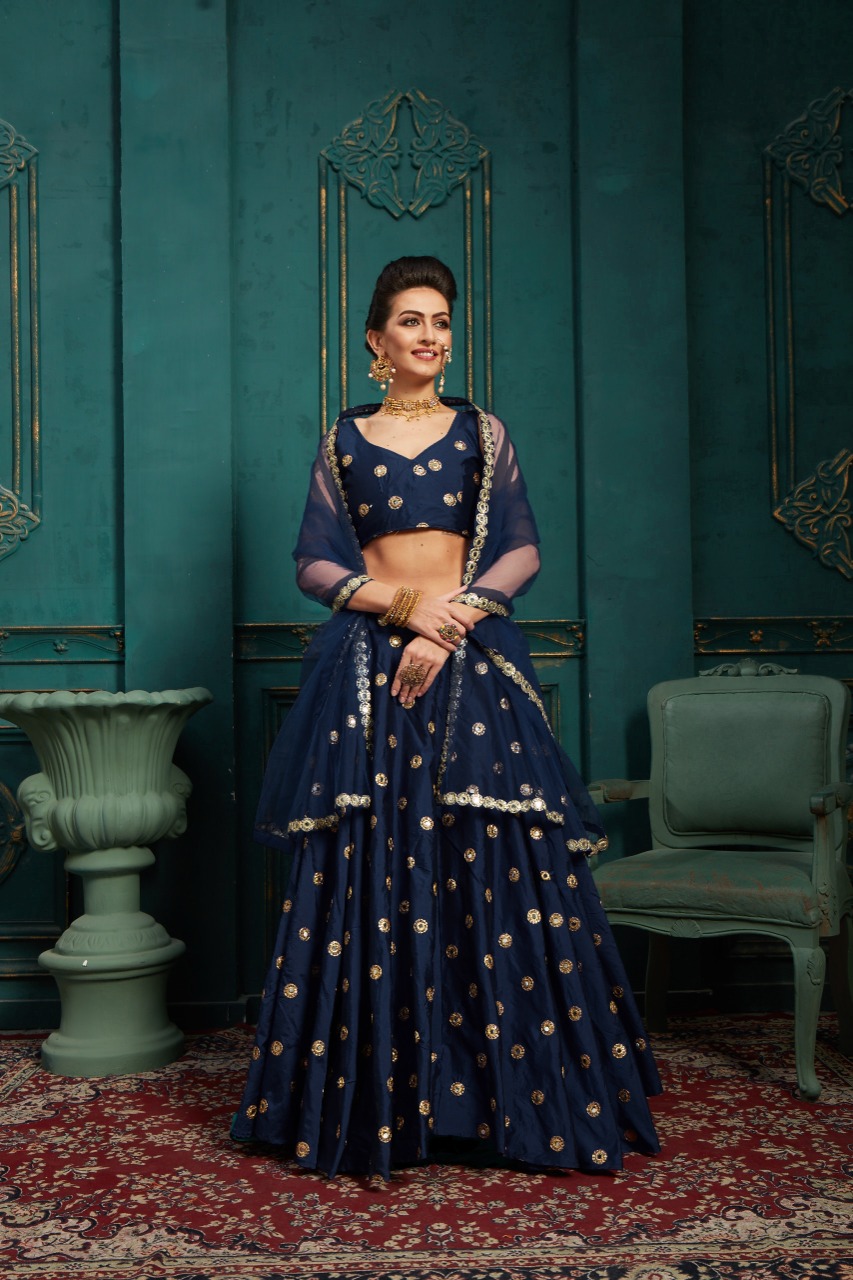 aawiya official queen 701 silk attractive lehenga catalog