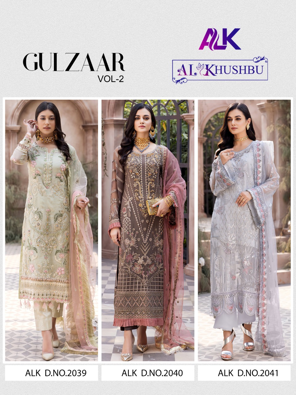 al khushbu gulzaar vol 2 georgette regal look salwar suit catalog