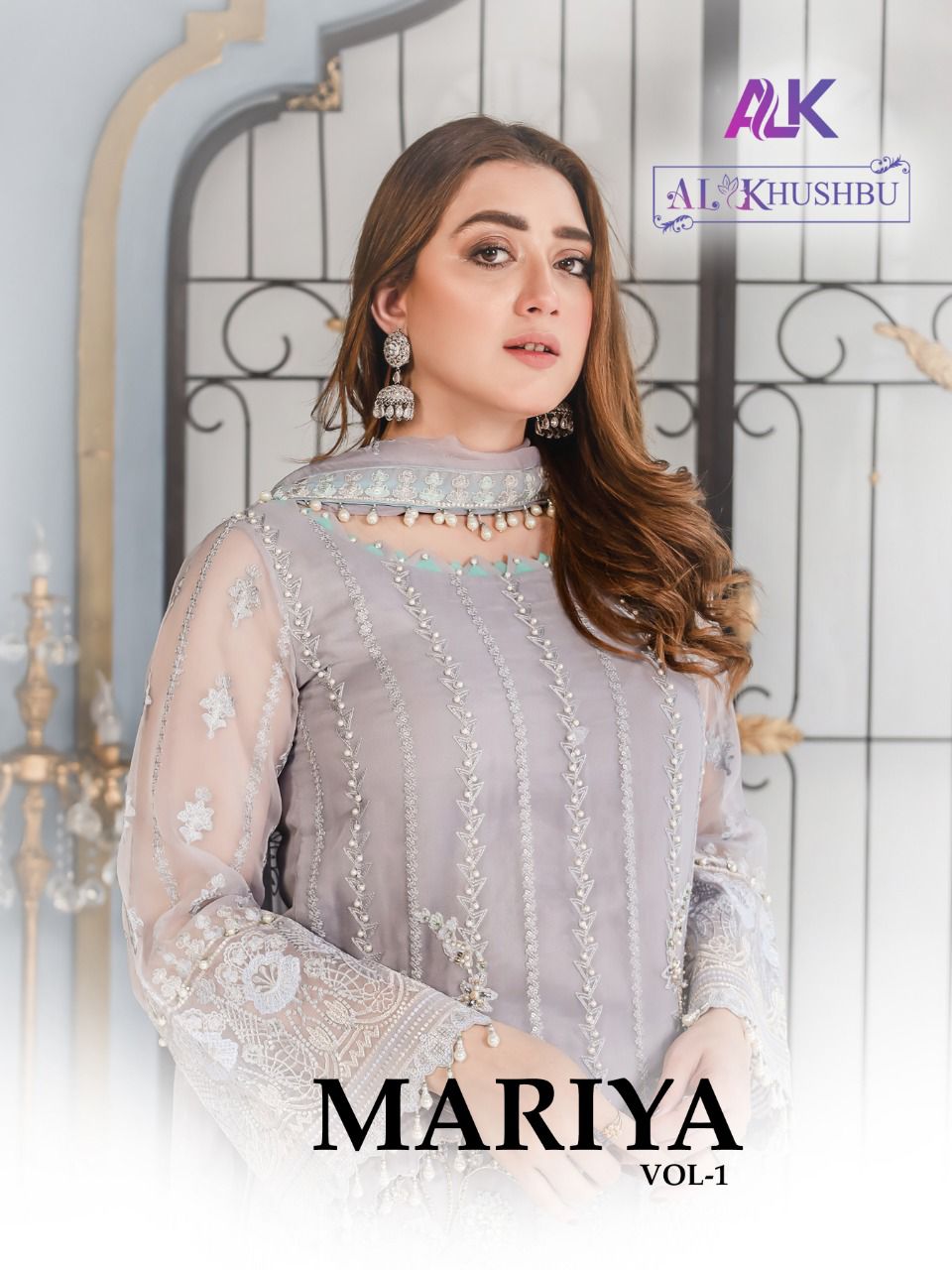 al khushbu mariya vol 1  georgette festive look salwar suit catalog