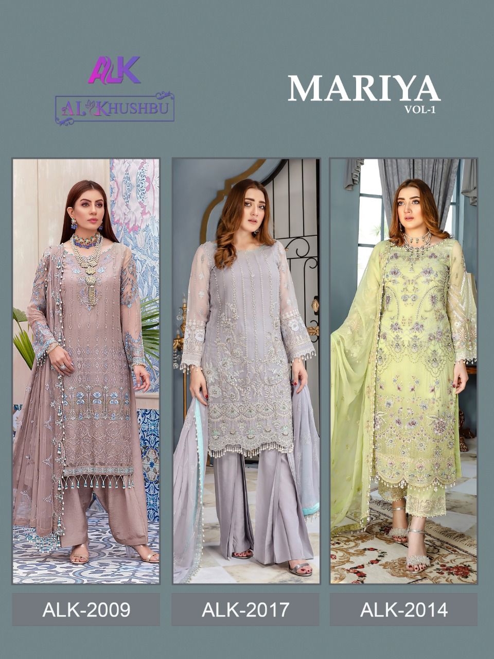 al khushbu mariya vol 1  georgette festive look salwar suit catalog