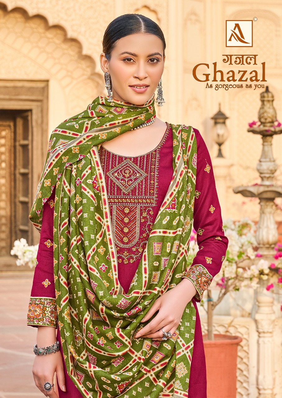 alok suit ghazal zam astonishing salwar suit catalog