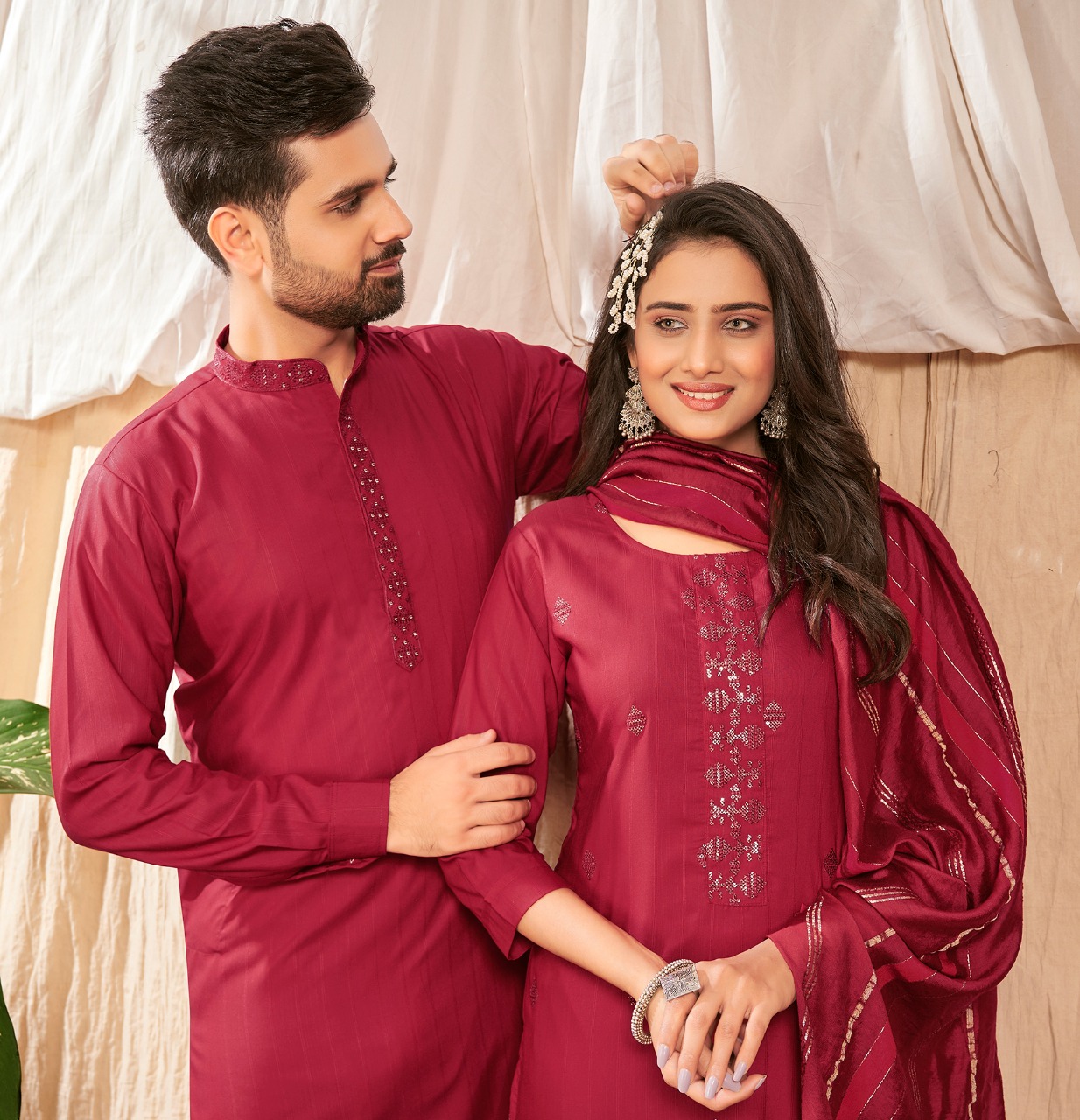 Banwery Fashion  Royal Couple V 10 innovative look Royal couple combo of Kurta with Payjama and Kurti with Pants and Dupatta catalog