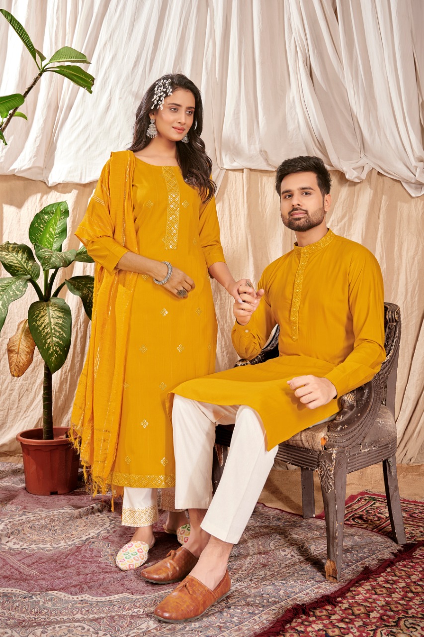 Banwery Fashion  Royal Couple V 10 innovative look Royal couple combo of Kurta with Payjama and Kurti with Pants and Dupatta catalog