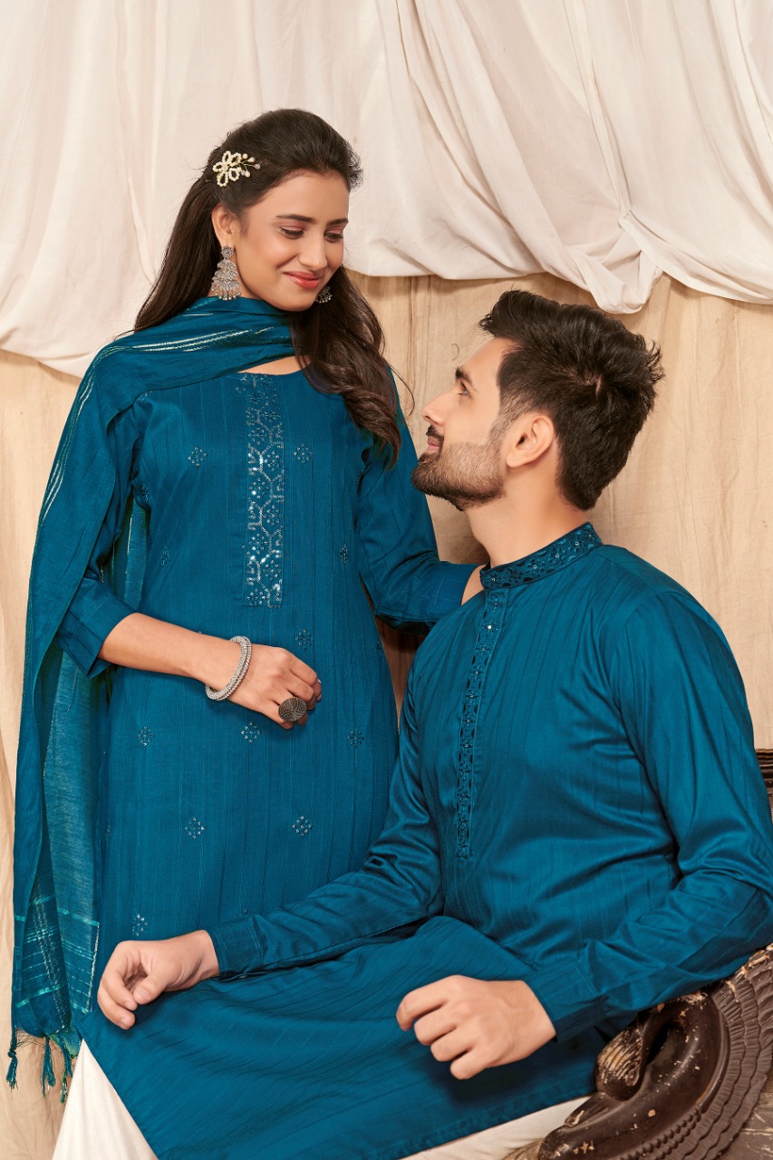 Banwery Fashion  Royal Couple V 10 innovative look Royal couple combo of Kurta with Payjama and Kurti with Pants and Dupatta catalog