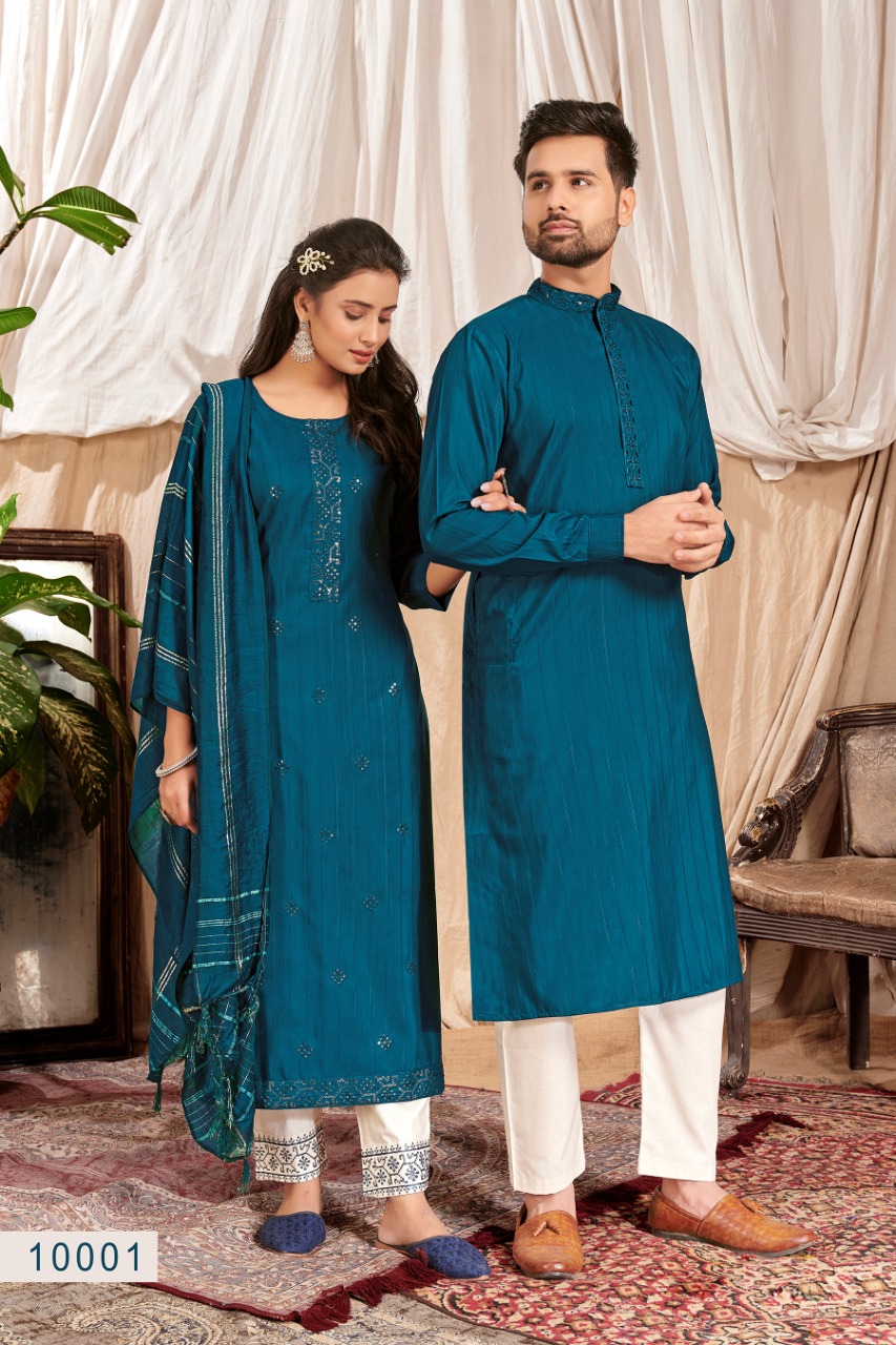 Banwery Fashion  Royal Couple V 10 innovative look Royal couple combo of Kurta with Payjama and Kurti with Pants and Dupatta catalog