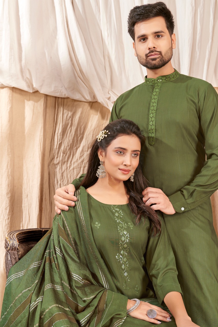 Banwery Fashion  Royal Couple V 10 innovative look Royal couple combo of Kurta with Payjama and Kurti with Pants and Dupatta catalog