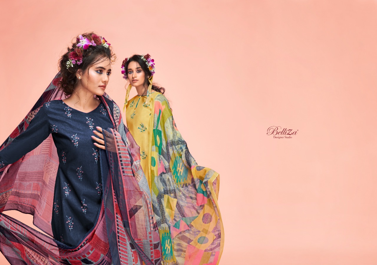 belliza designer studio ahalya cotton exclusive print salwar suit catalog