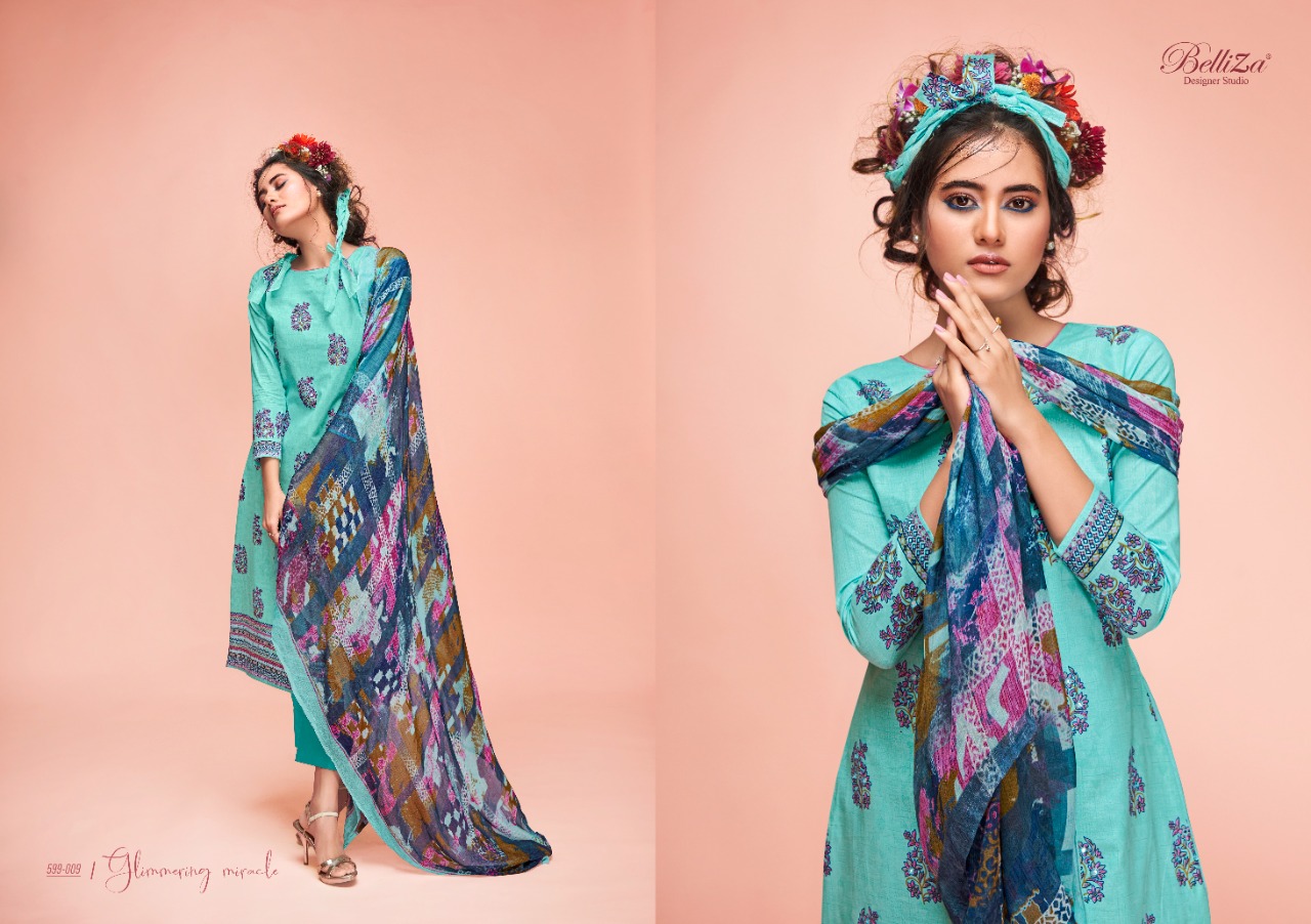 belliza designer studio ahalya cotton exclusive print salwar suit catalog