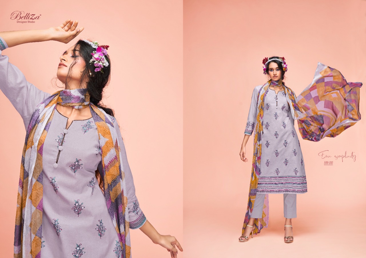 belliza designer studio ahalya cotton exclusive print salwar suit catalog