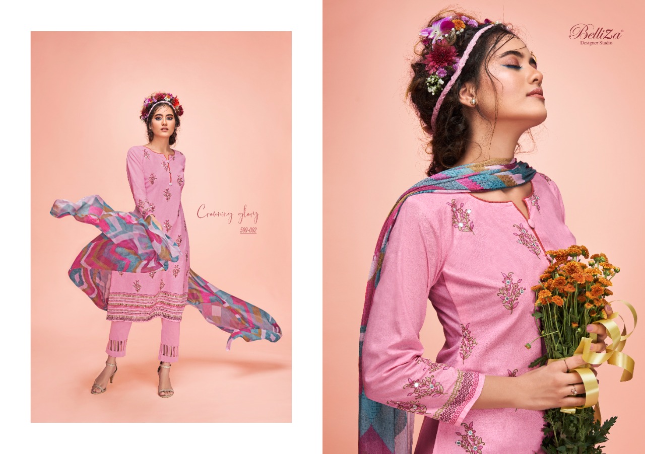 belliza designer studio ahalya cotton exclusive print salwar suit catalog