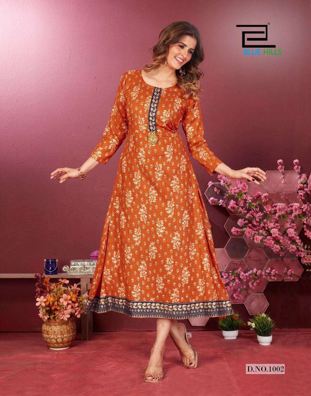 blue hills fairy tale rayon innovative style long kurti catalog