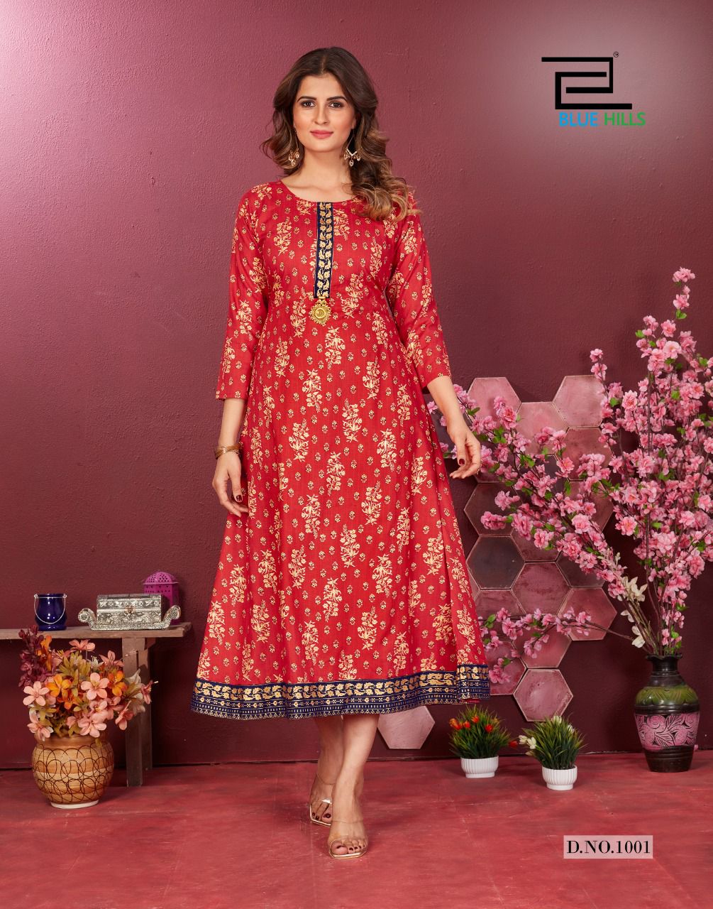 blue hills fairy tale rayon innovative style long kurti catalog