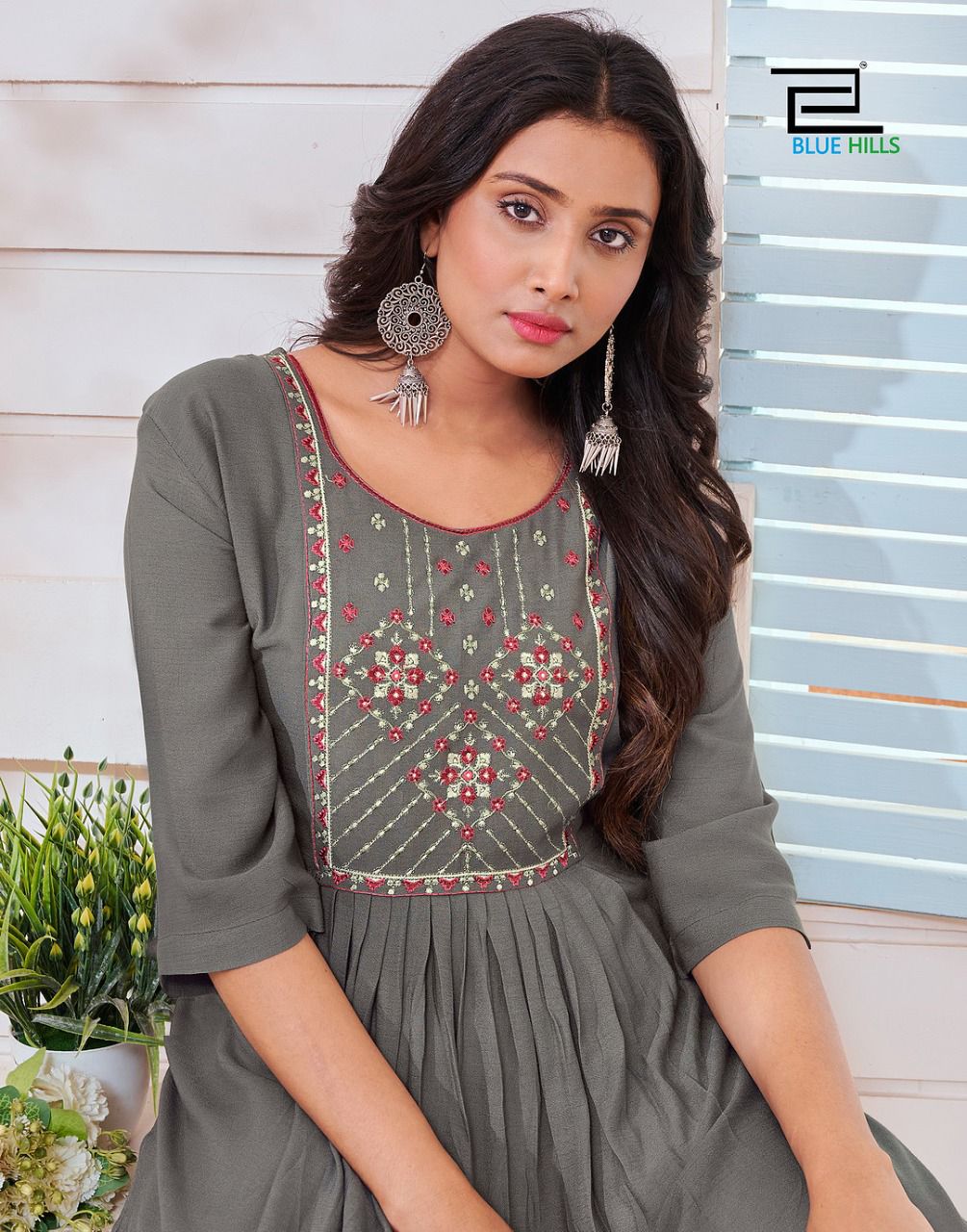 blue hills ice vol 3 rayon innovative style long kurti catalog