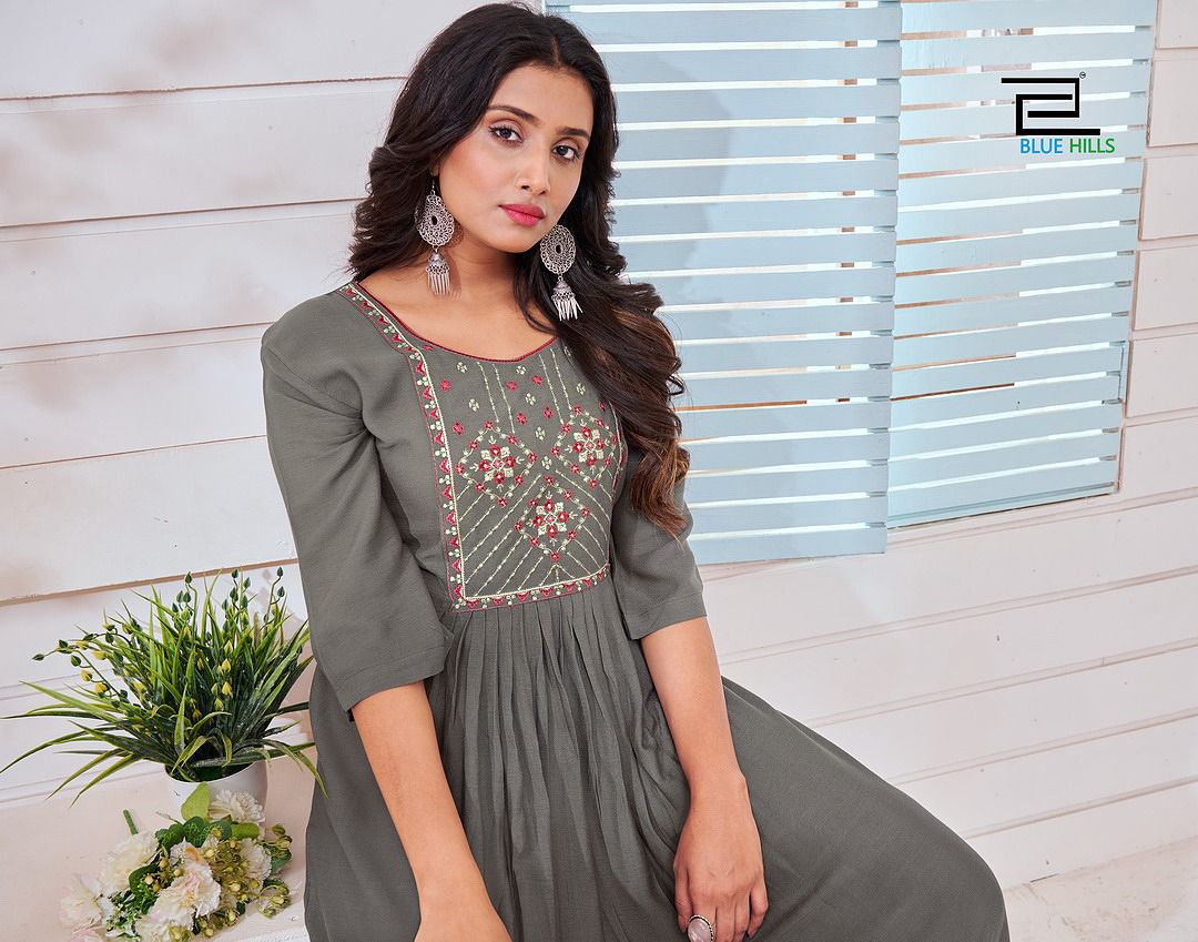 blue hills ice vol 3 rayon innovative style long kurti catalog