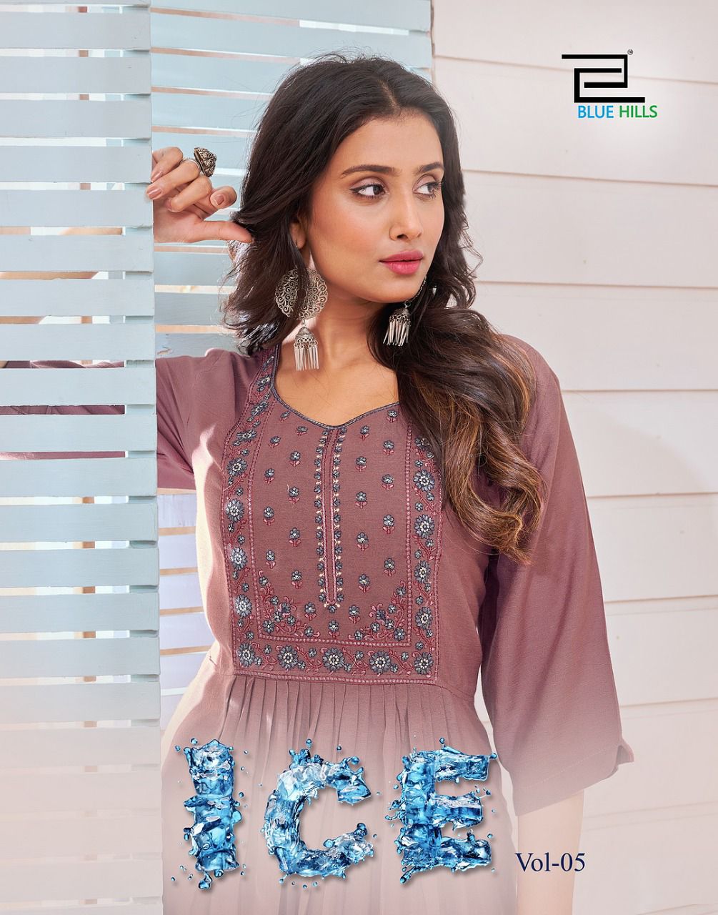 blue hills ice vol 3 rayon innovative style long kurti catalog