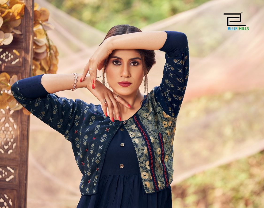 blue hills Trend vol 25 rayon new and modern style kurti with koti catalog