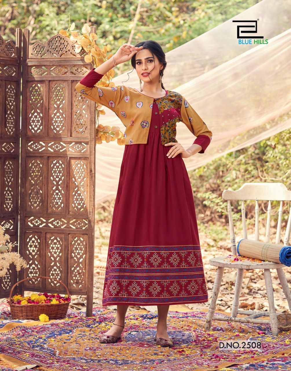 blue hills Trend vol 25 rayon new and modern style kurti with koti catalog