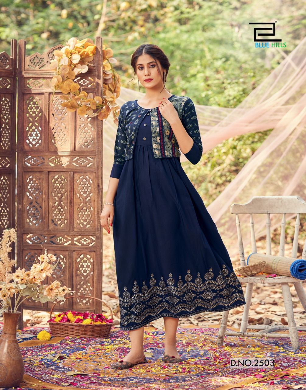 blue hills Trend vol 25 rayon new and modern style kurti with koti catalog