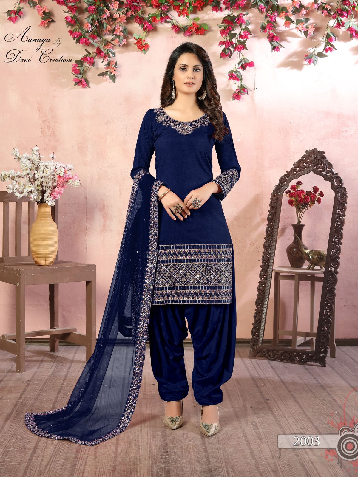 dani aanaya 2000 series vol 120 art silk gorgeous look salwar suit catalog