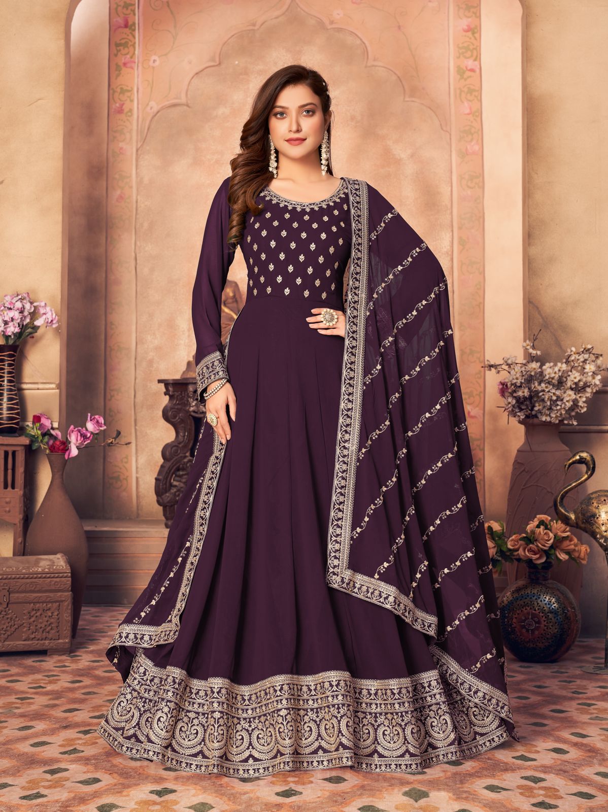 dani aanaya 3700 series vol 137 georgette Regal look salwar suit catalog