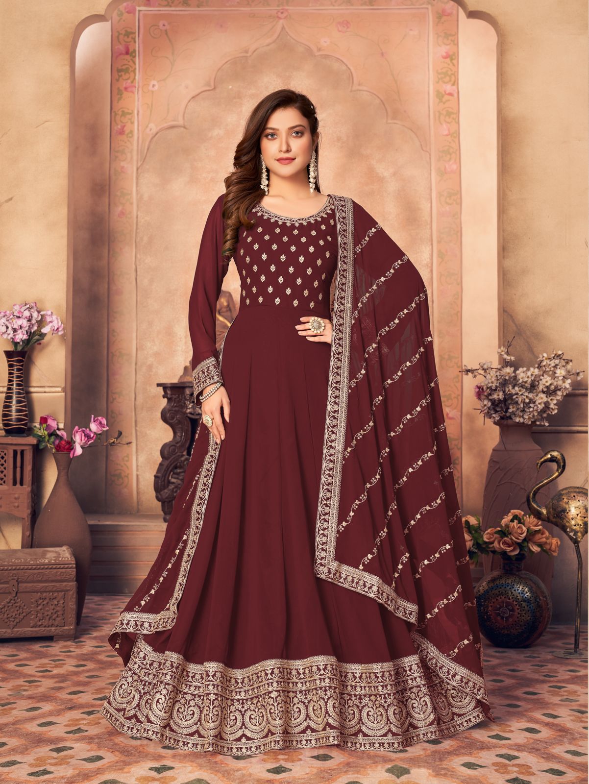 dani aanaya 3700 series vol 137 georgette Regal look salwar suit catalog