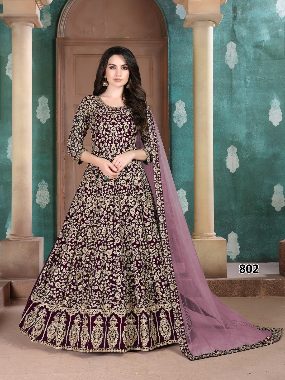 dani aanaya 800 series vol 108 georgette Regal look salwar suit catalog