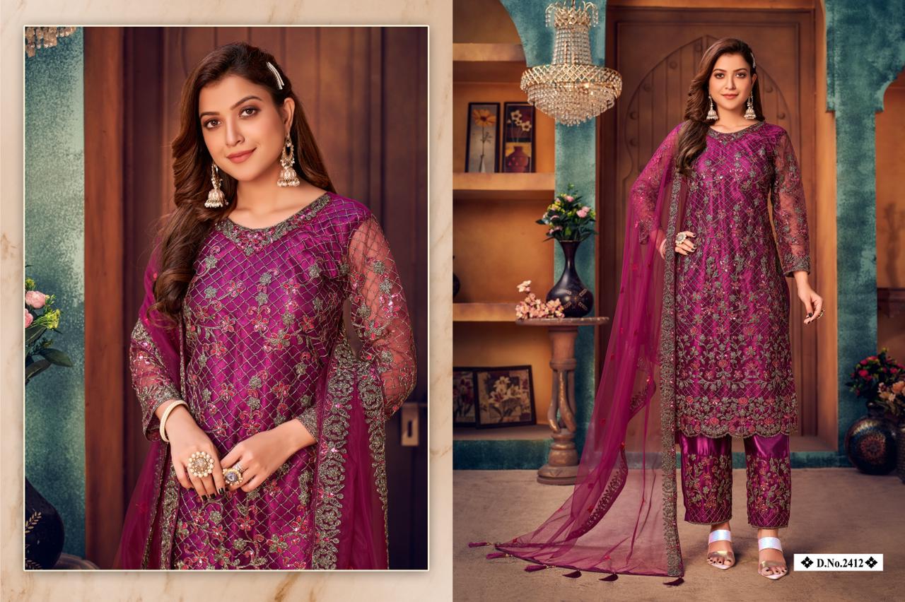 dani twisha vol 24 net gorgeous look salwar suit catalog