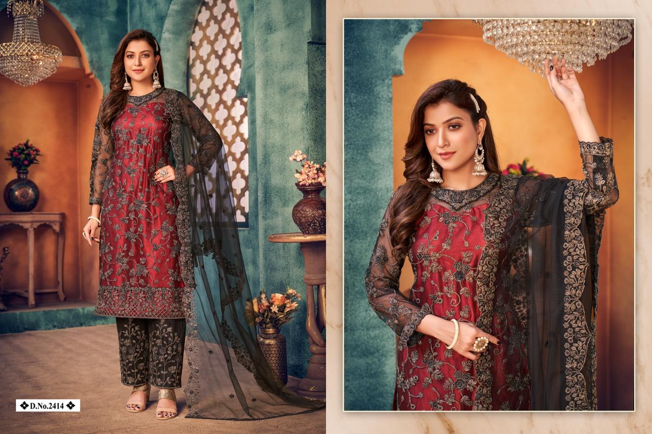 dani twisha vol 24 net gorgeous look salwar suit catalog