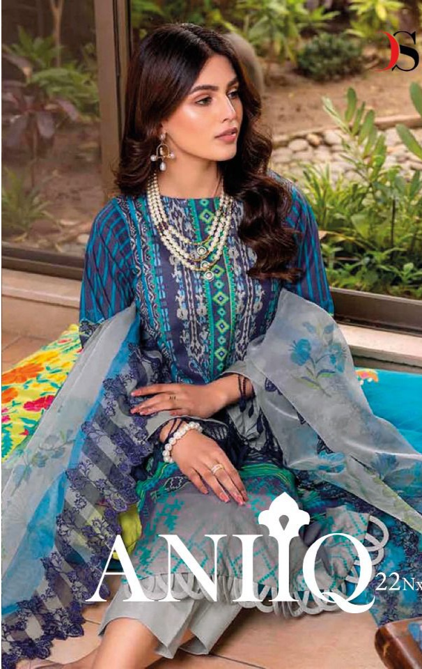 deepsy suit ainq 22  nx cotton attrective print salwar suit with cotton dupatta catalog