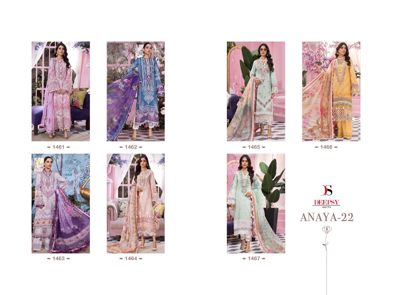 deepsy suit anaya 22 cotton attractive salwar suit chiffon dupatta catalog