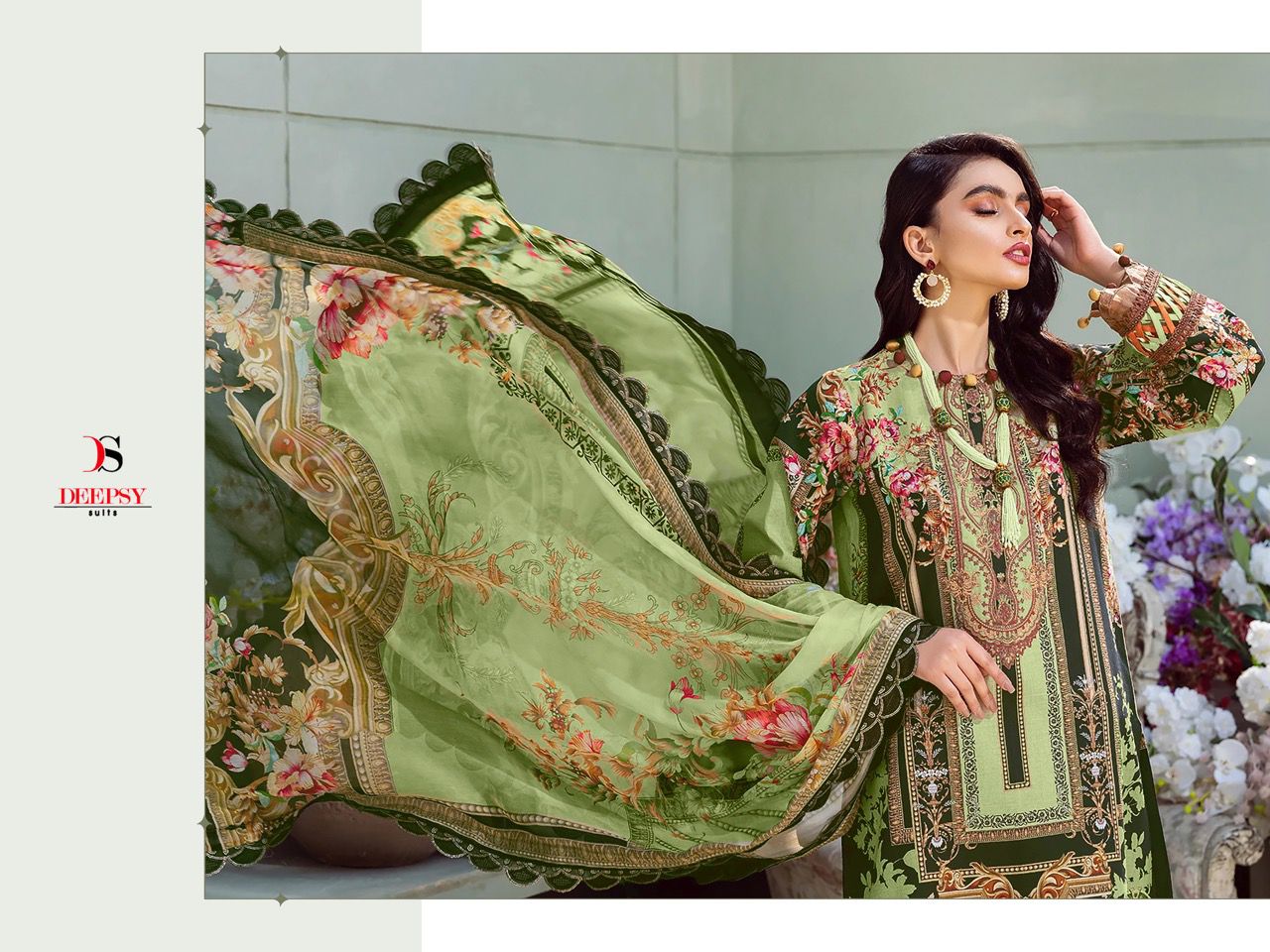 deepsy suit Bliss lawn 22 cotton attrective print and look salwar suit with chiffon dupatta catalog