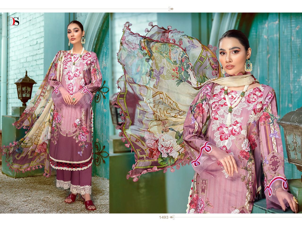 deepsy suit Mariab lawn 22 Nx cotton astonishing look salwar suit cotton mal mal dupatta catalog