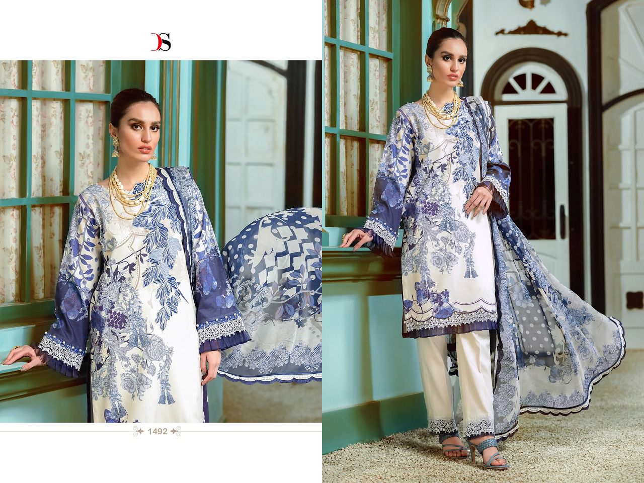 deepsy suit Mariab lawn 22 Nx cotton astonishing look salwar suit cotton mal mal dupatta catalog