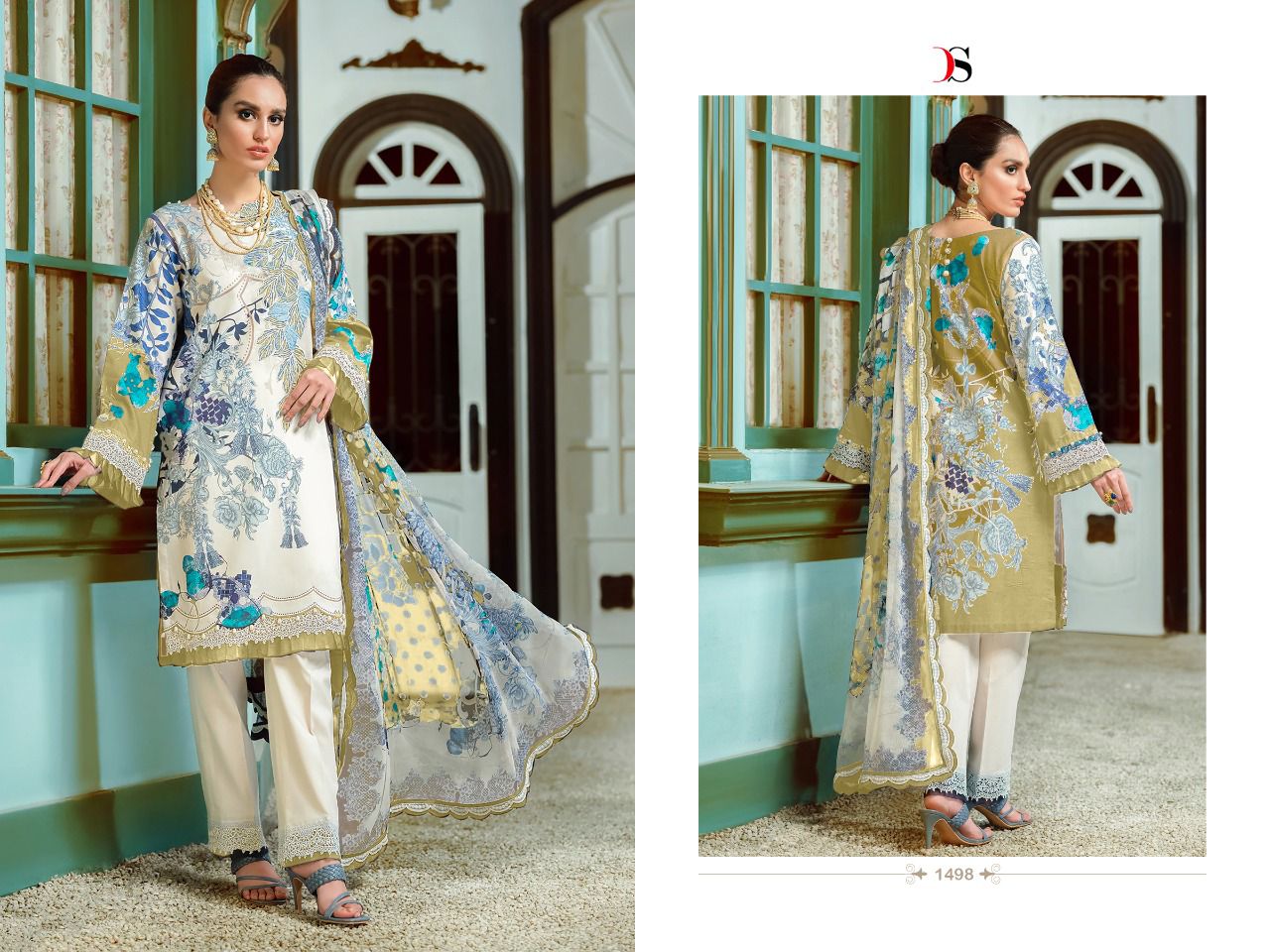 deepsy suit Mariab lawn 22 Nx cotton astonishing look salwar suit cotton mal mal dupatta catalog