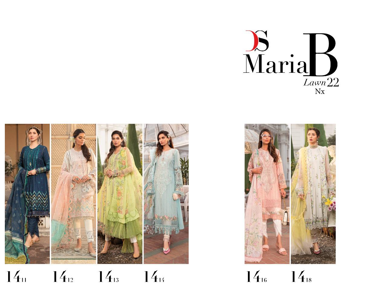 deepsy suit Mariab lawn 22 Nx cotton attrective look salwar suit chiffon dupatta catalog