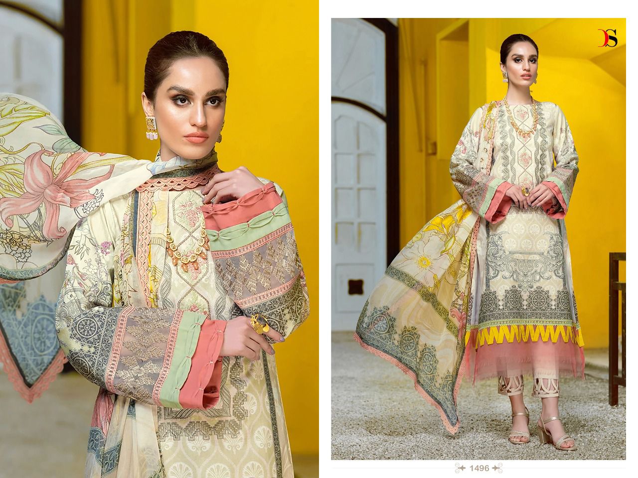 deepsy suit Mariab lawn 22 Nx cotton innovative look salwar suit chiffon dupatta catalog