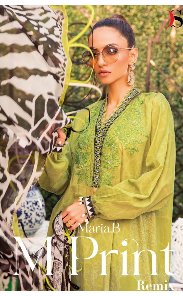 deepsy suit Mariab mprint remix 22 cotton decent look salwar suit  catalog with chiffon dupatta