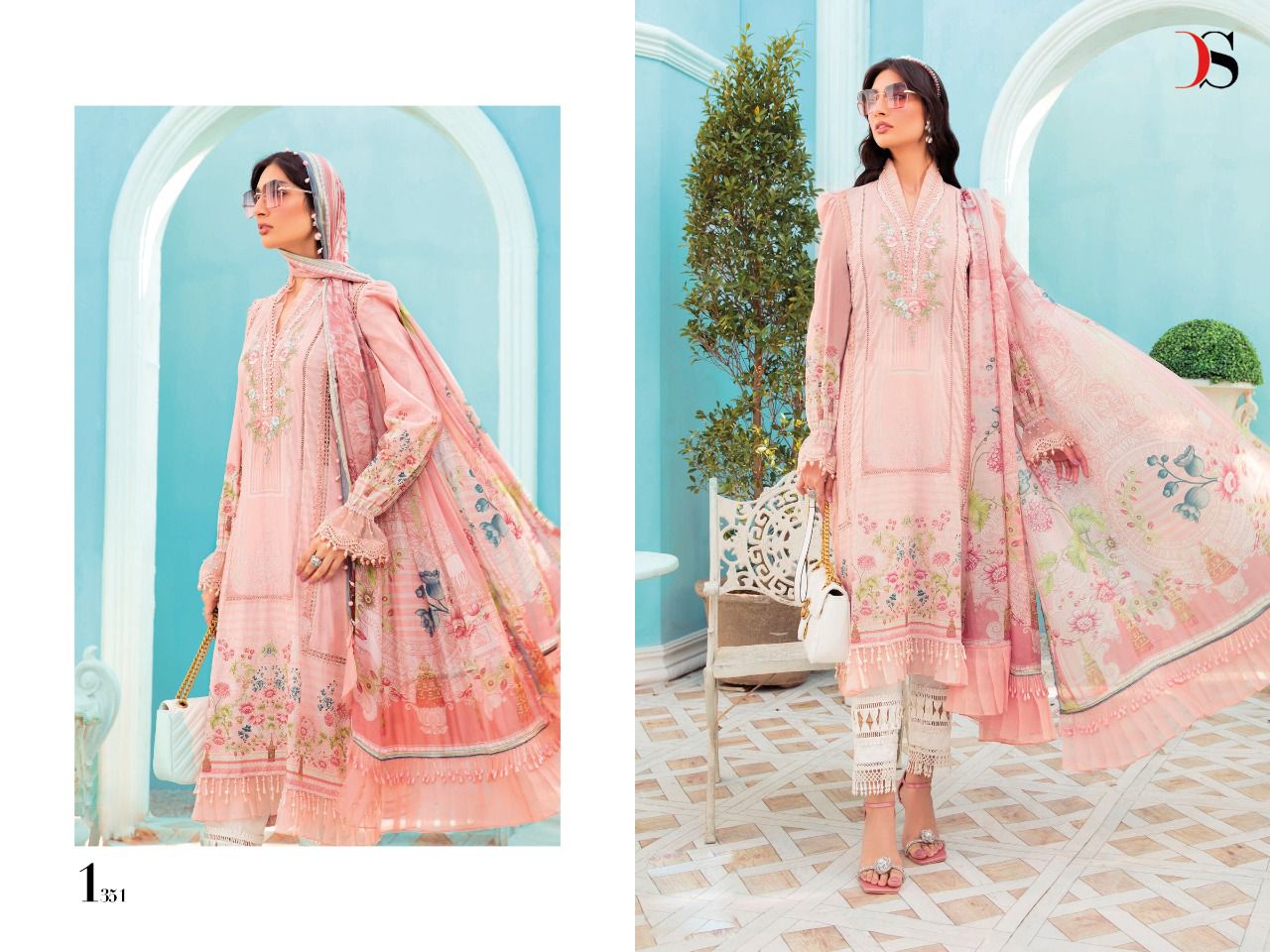 deepsy suit Mariab mprint remix 22 cotton decent look salwar suit  catalog with chiffon dupatta